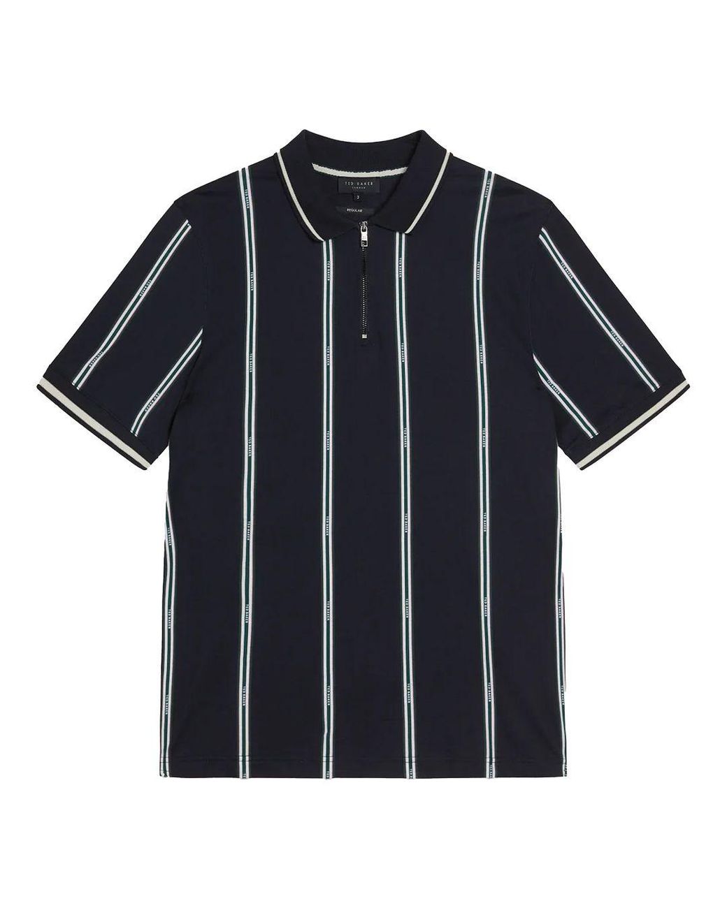 Ted Baker Black Sisons Striped Polo Shirt for men