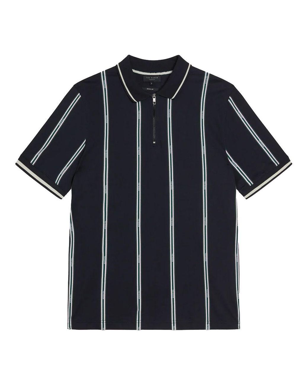 Ted Baker Black Sisons Striped Polo Shirt for men