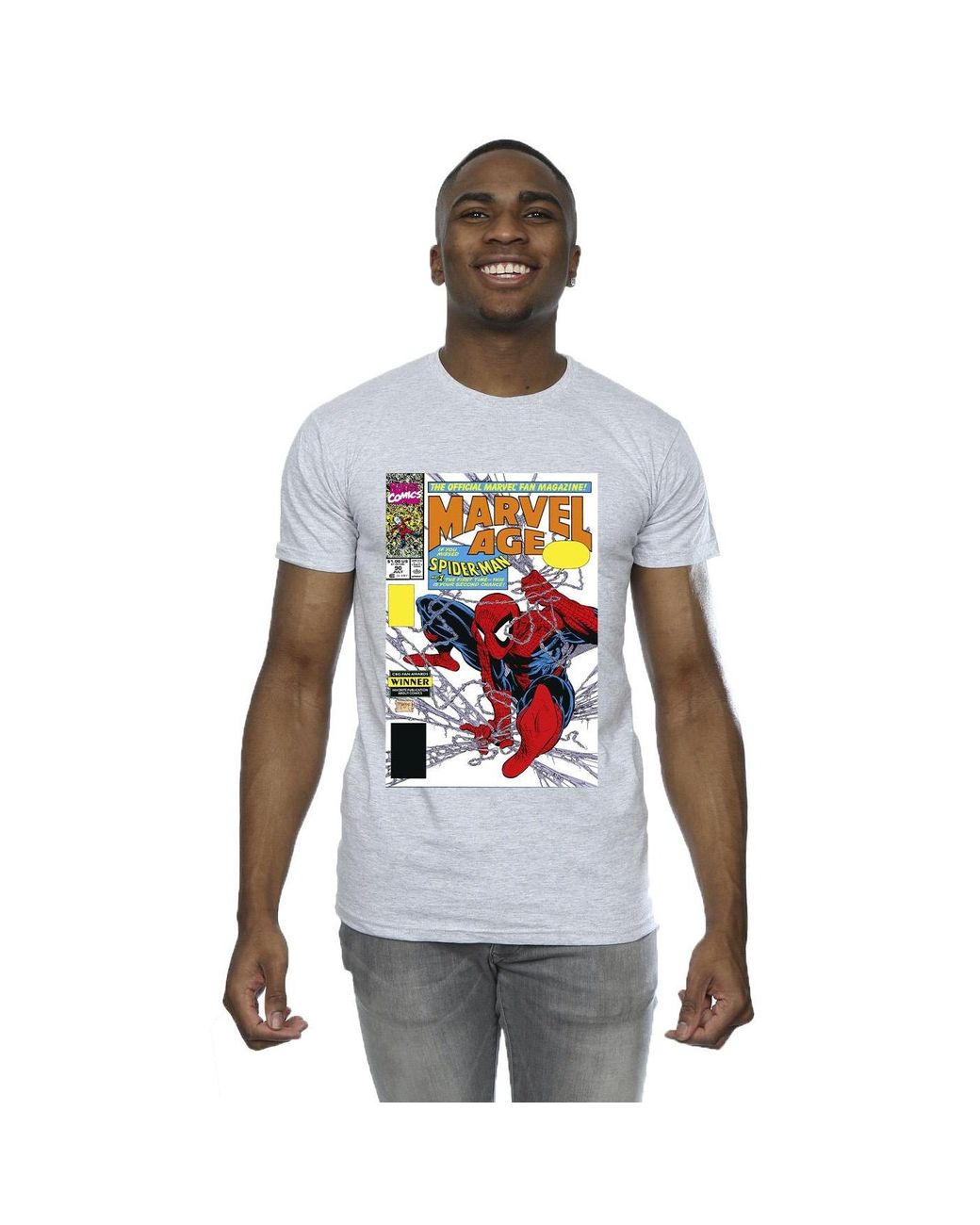Marvel White Spider- Age Comic Cover T-Shirt (Sports) for men