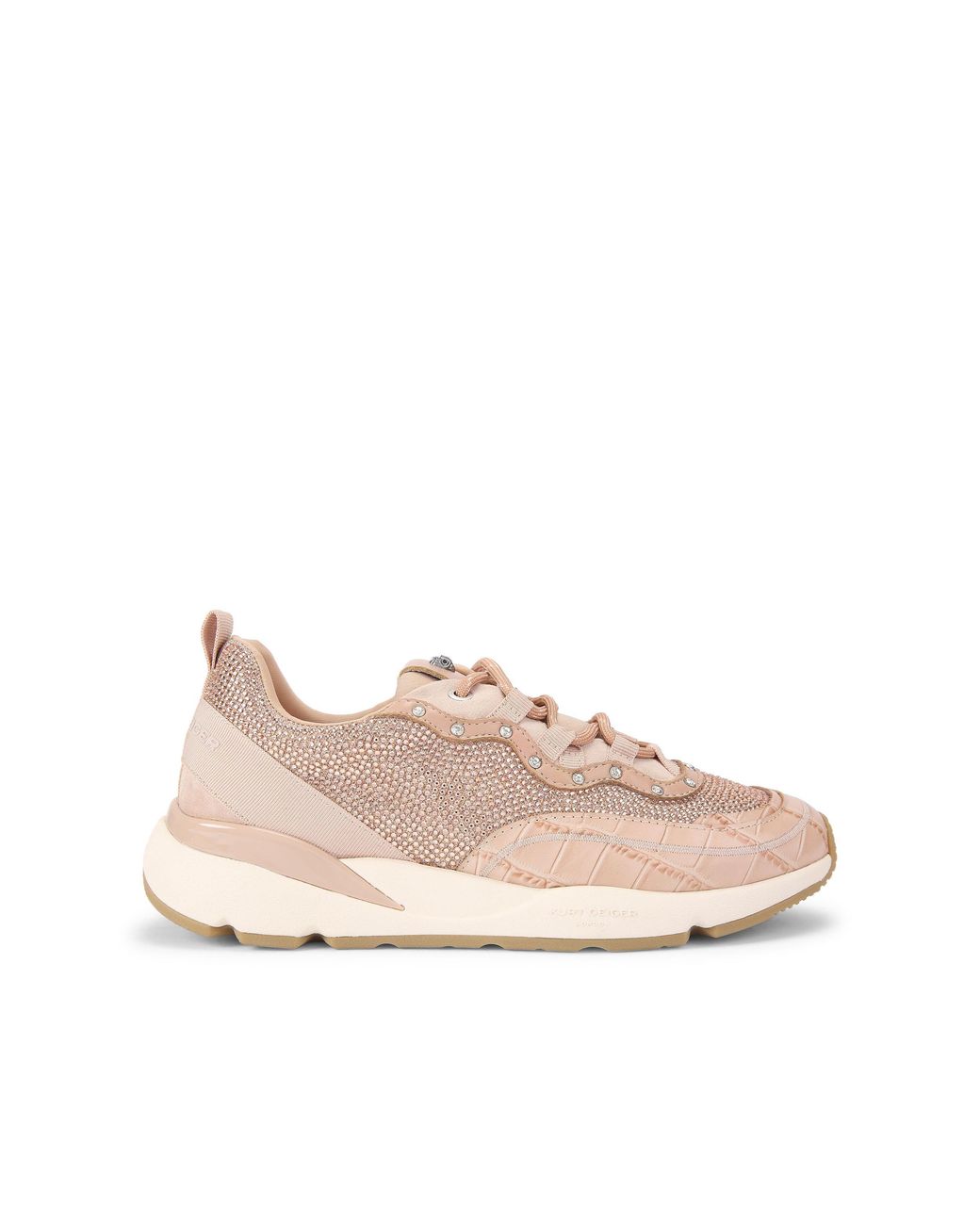 Kurt Geiger Pink Suede Sporty Runner Sneakers