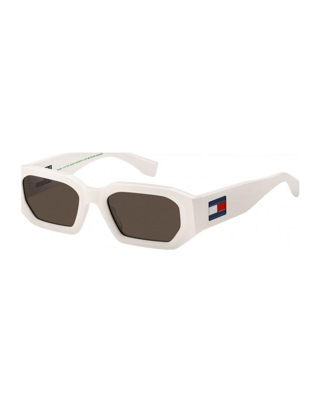 Tommy Hilfiger White Tj 0099 S 53 Vk6 Sunglasses