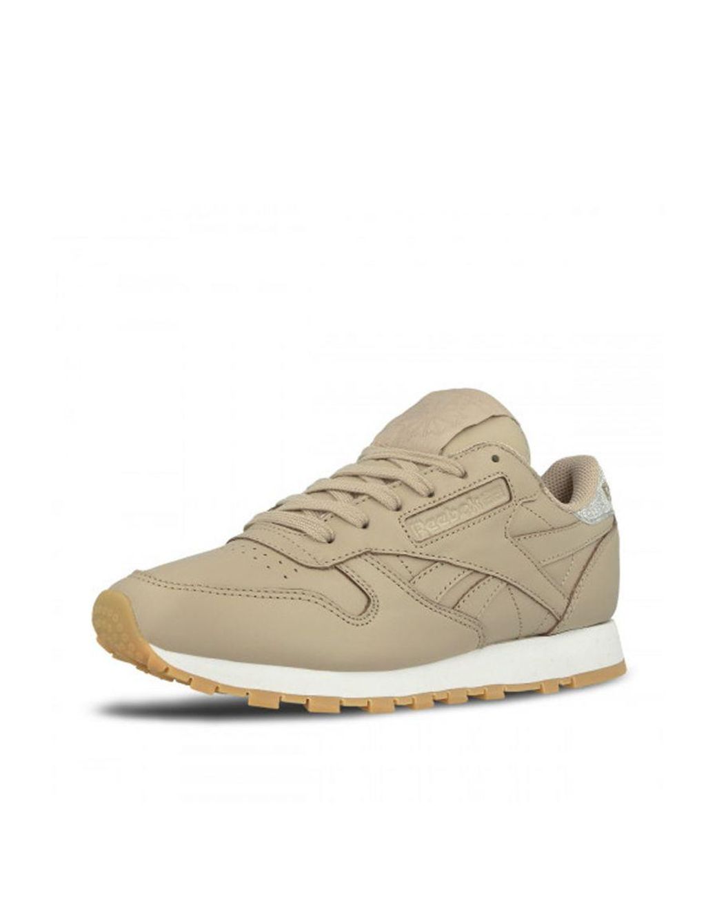 Reebok Natural Classic Met Diamond Lace-Up Smooth Leather Trainers Bd4424