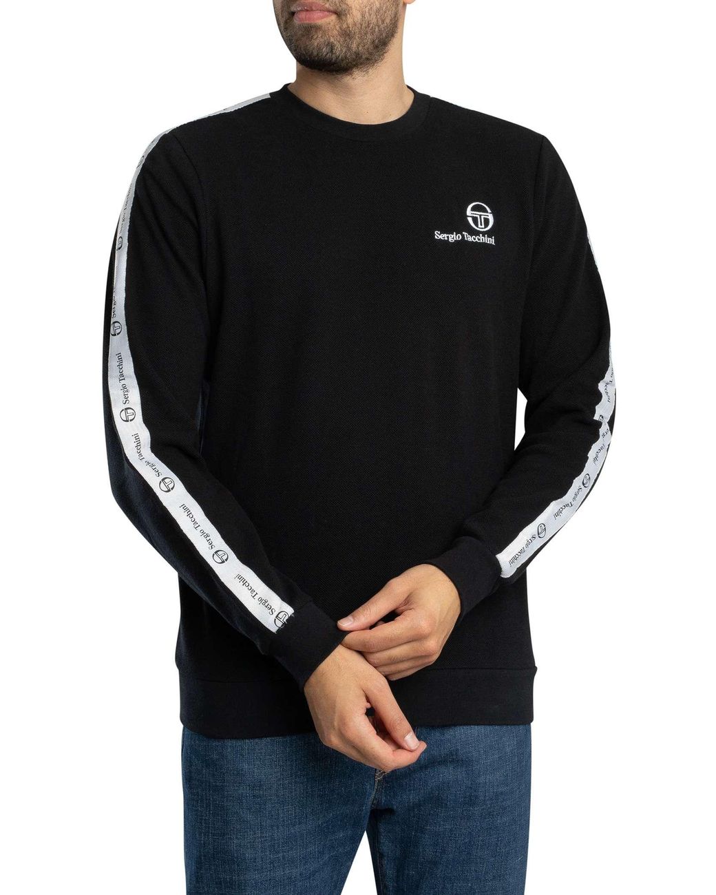 Sergio Tacchini Black Delman Sweatshirt for men