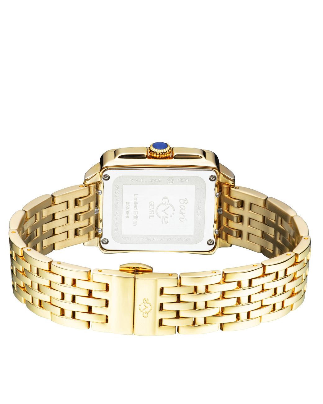 Gv2 Metallic Bari Swiss Quartz Mother Of Pearl Dial Diamonds Two-Tone Rose & Stainless Steel Watch