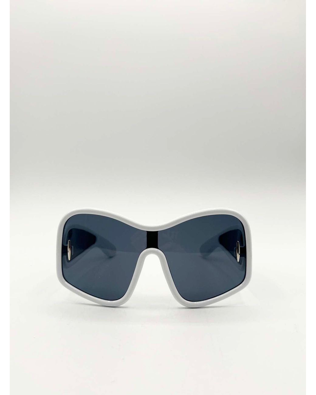 SVNX Blue Square Oversized Mask Sunglasses