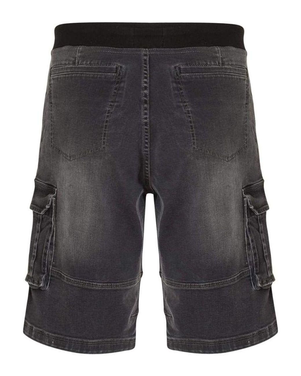 KAM Jeanswear Gray Kam Big & Tall Cargo Combat Shorts for men