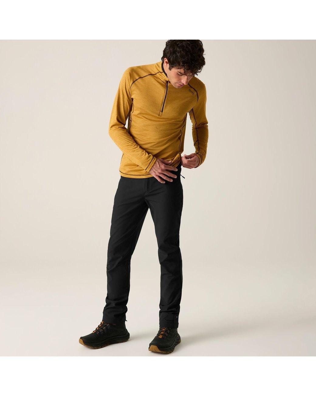 Regatta Black Geo Softshell Hiking Trousers for men