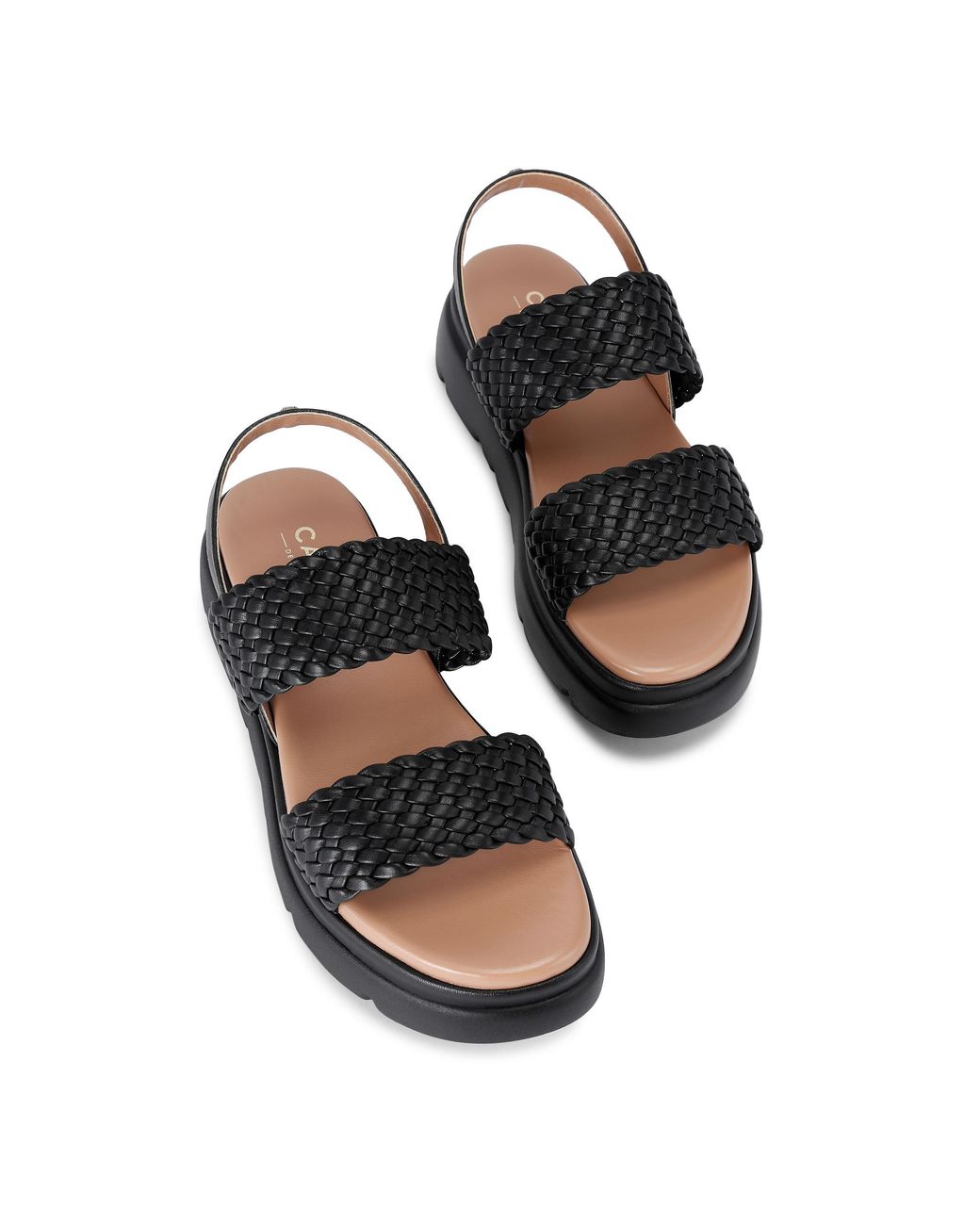 Carvela Kurt Geiger Black Leather Krypton Weave Sandals