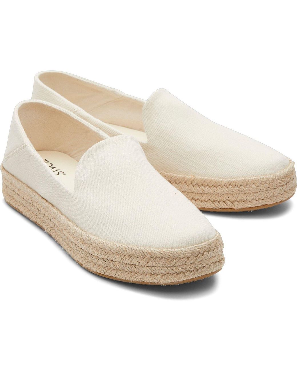 TOMS Natural Carolina 100% Cotton Espadrilles