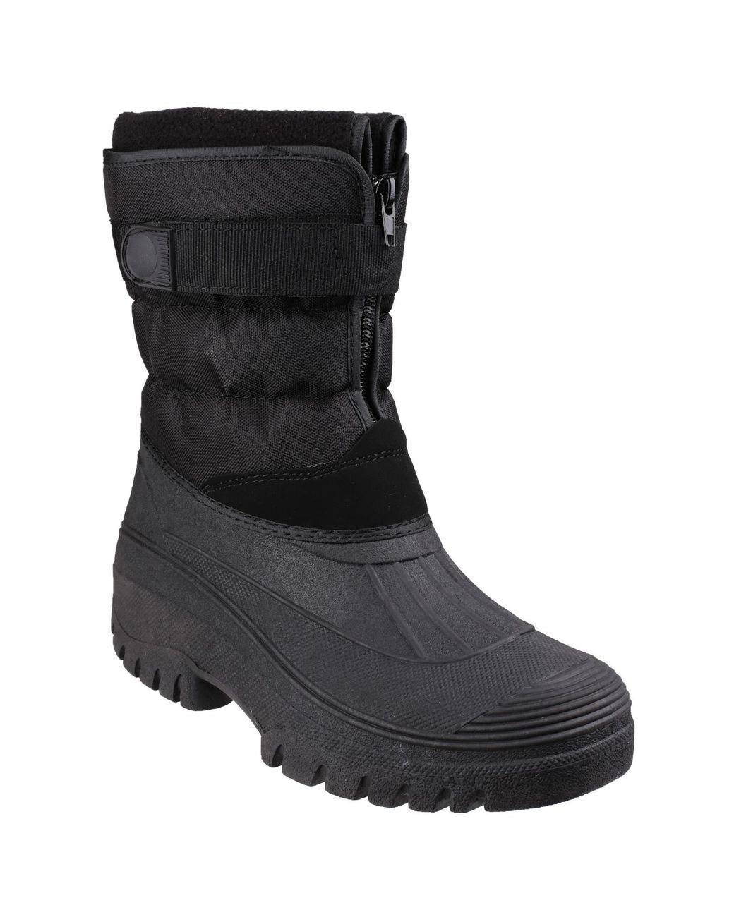 Cotswold Black Chase Snow Boots Textile for men