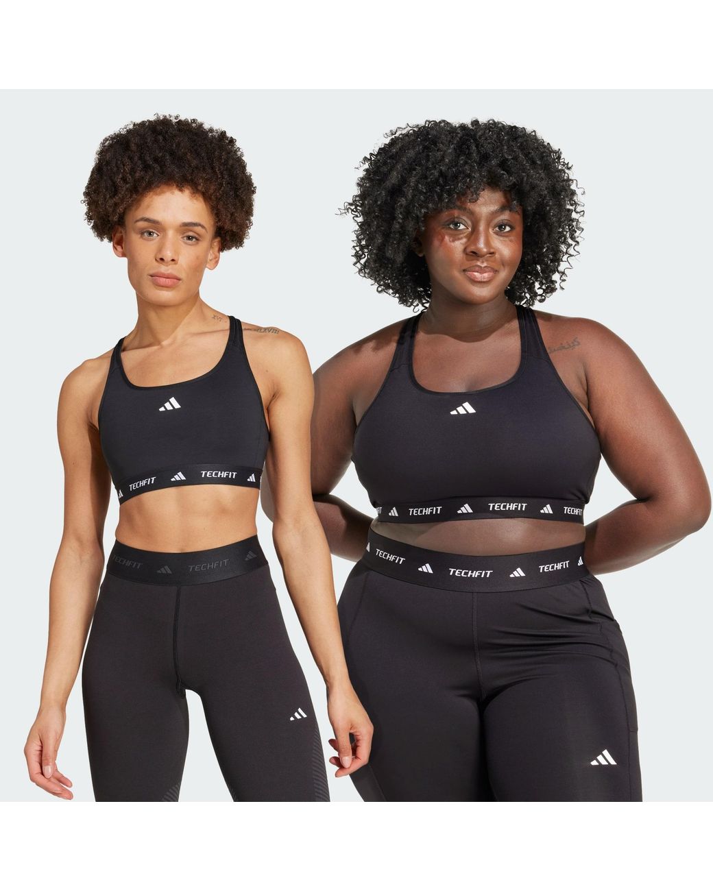 Adidas Blue Techfit Medium-Support Bra