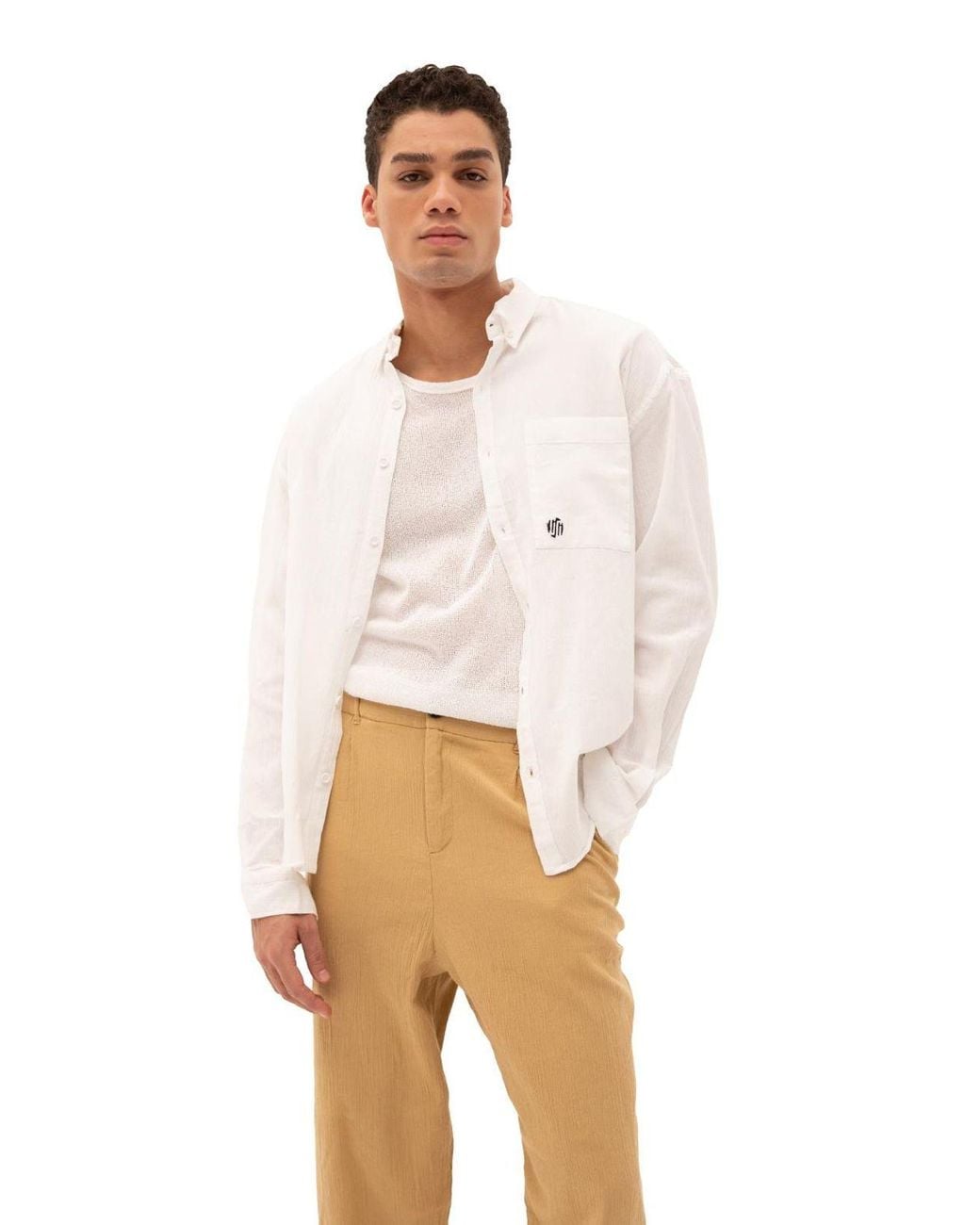 Giesto Natural Cotton Shirt for men