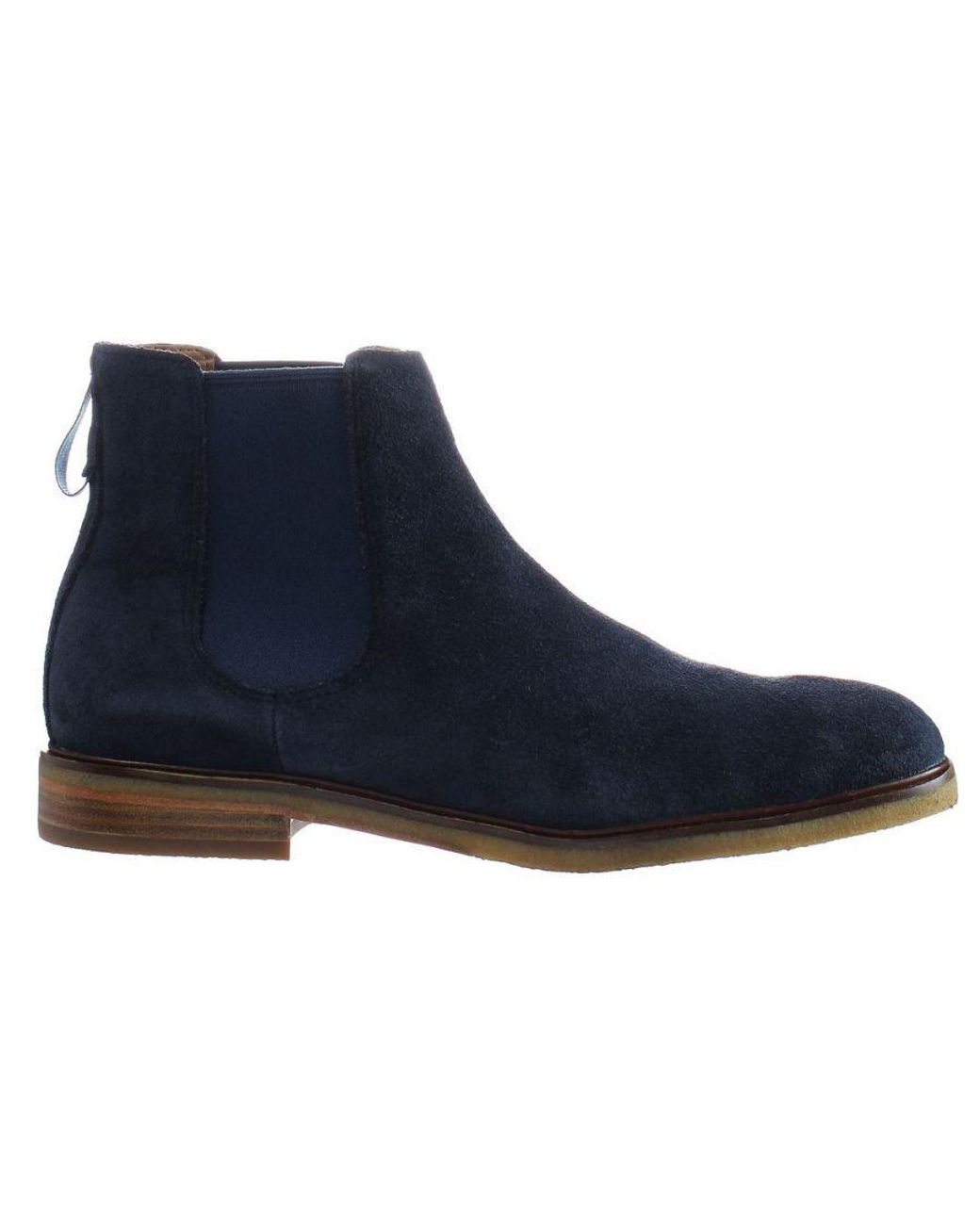 Clarks Chelsea Navy Boots Leather in Blue for Men | Lyst UK