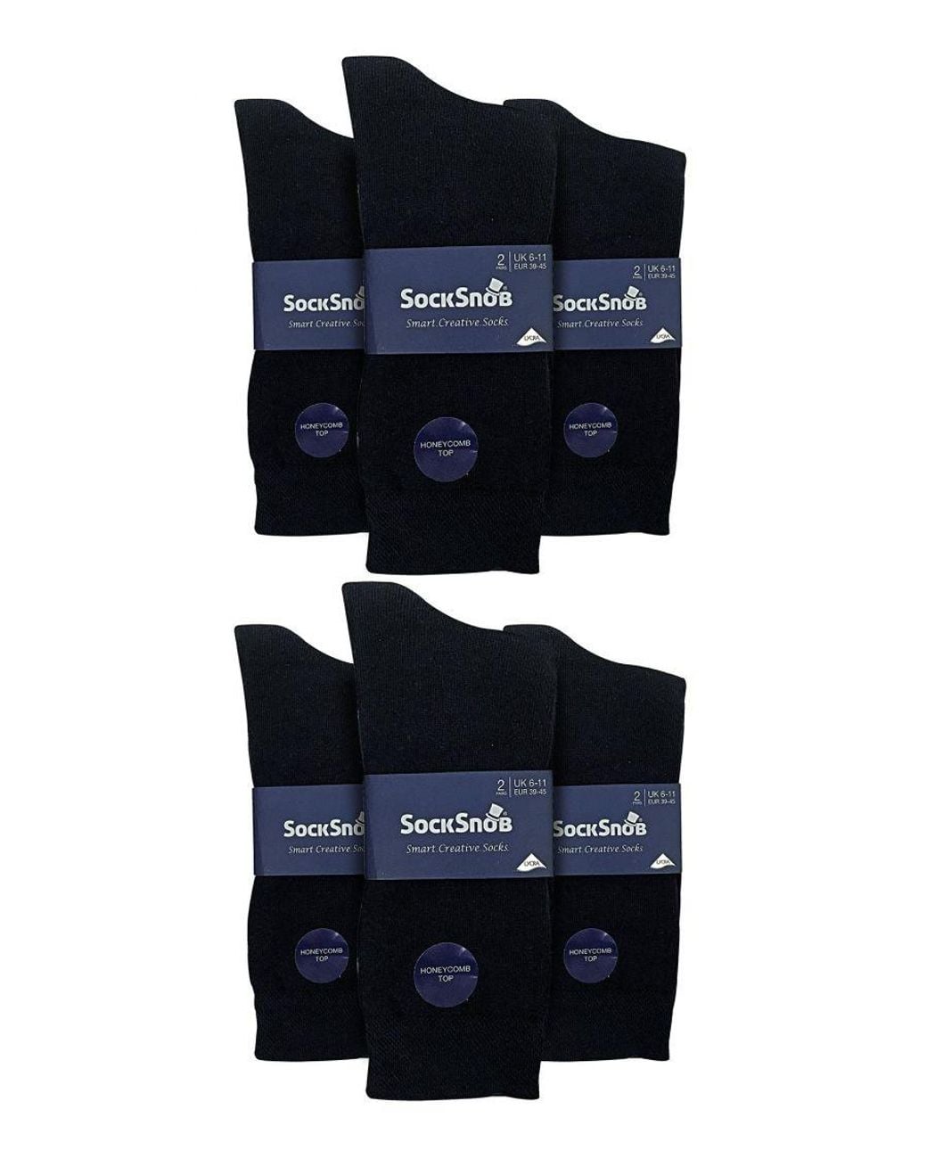 Sock Snob Black 12 Pair Multipack Cotton Colourful Striped Dress Socks for men