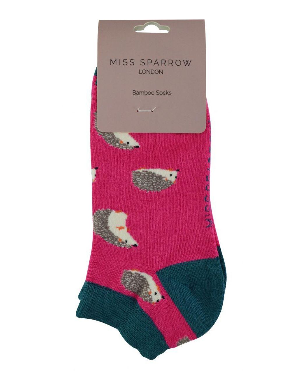 Miss Sparrow Black Ladies Bamboo Trainer Socks