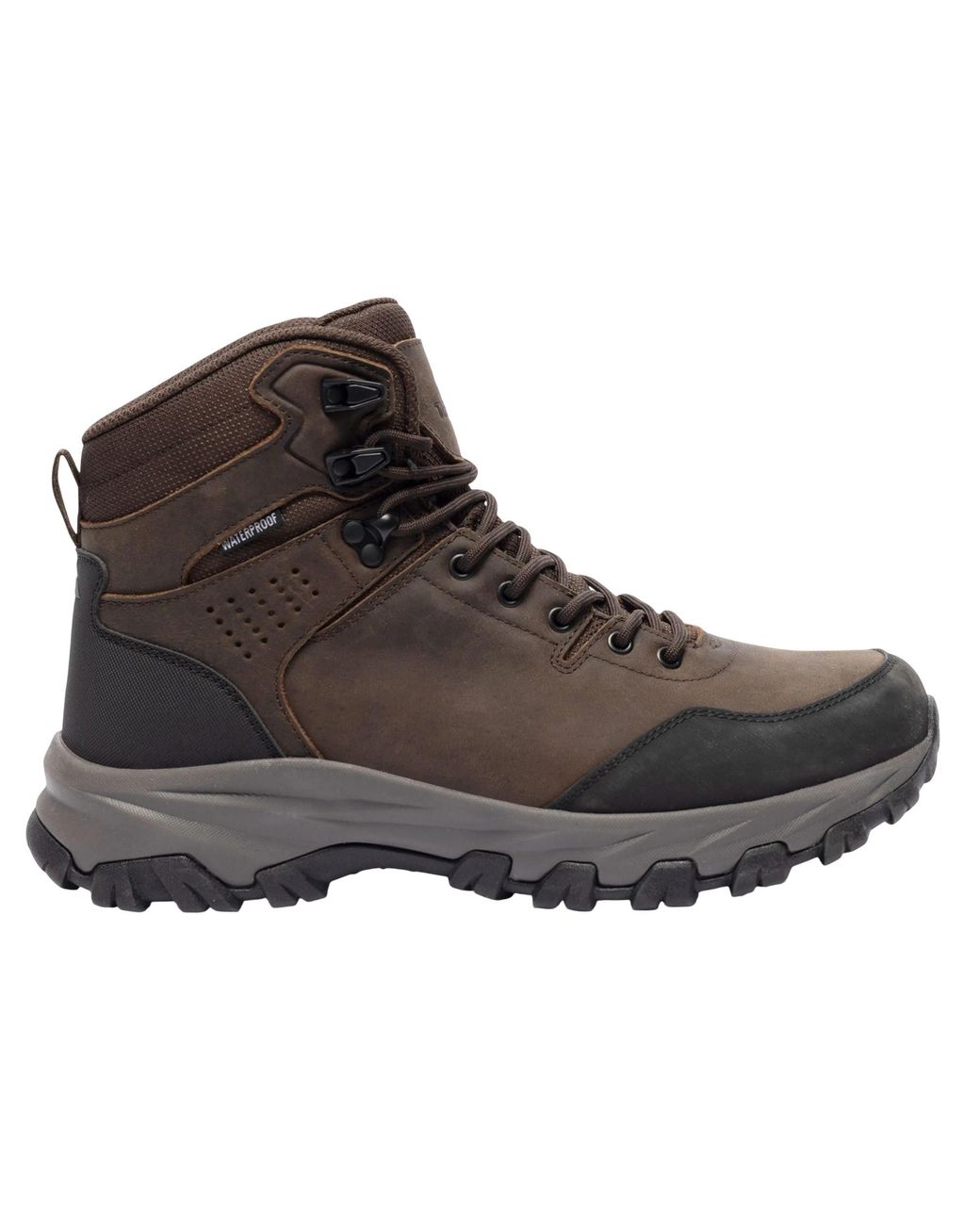 Trespass Brown Stride Leather Walking Boots (Dark) for men