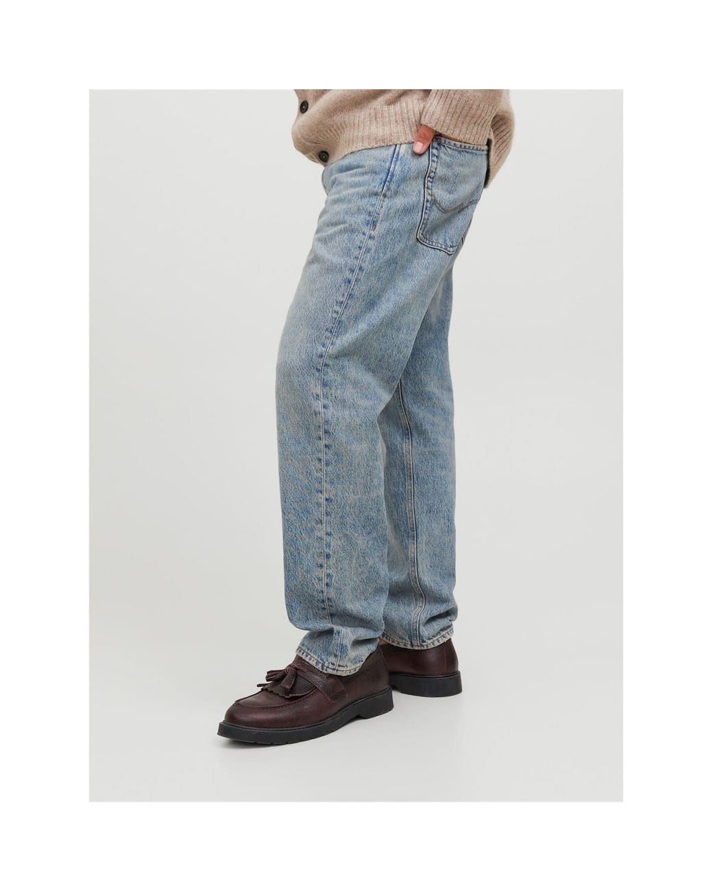 Jack & Jones Blue And Chris Five Pocket Design Jeans for men