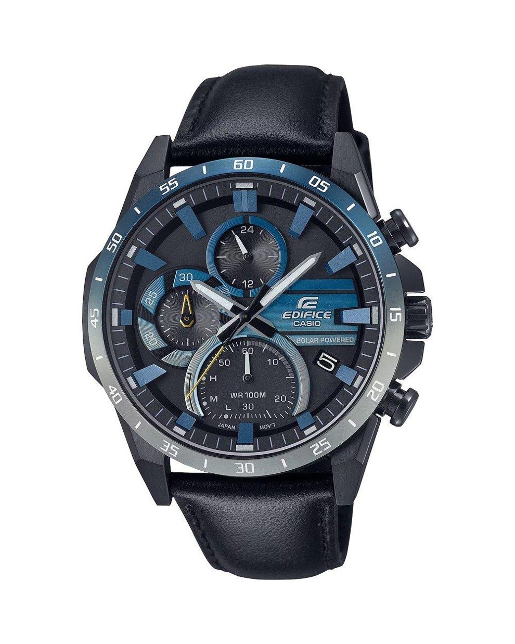G-Shock Blue Edifice Watch Eqs-940Nl-1Avuef Leather (Archived) for men
