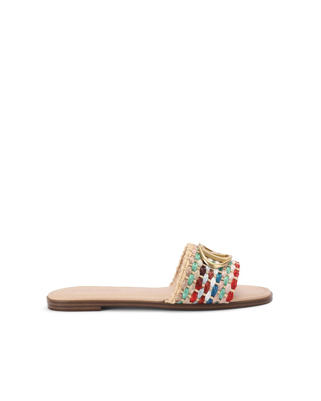 Steve Madden Natural Kora Multi Raffia Sliders