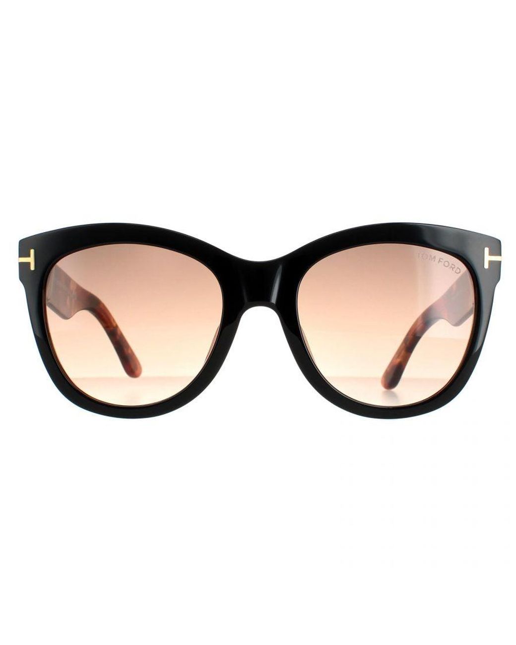 Tom Ford Black Cat Eye Havana Gradient Wallace Ft0870