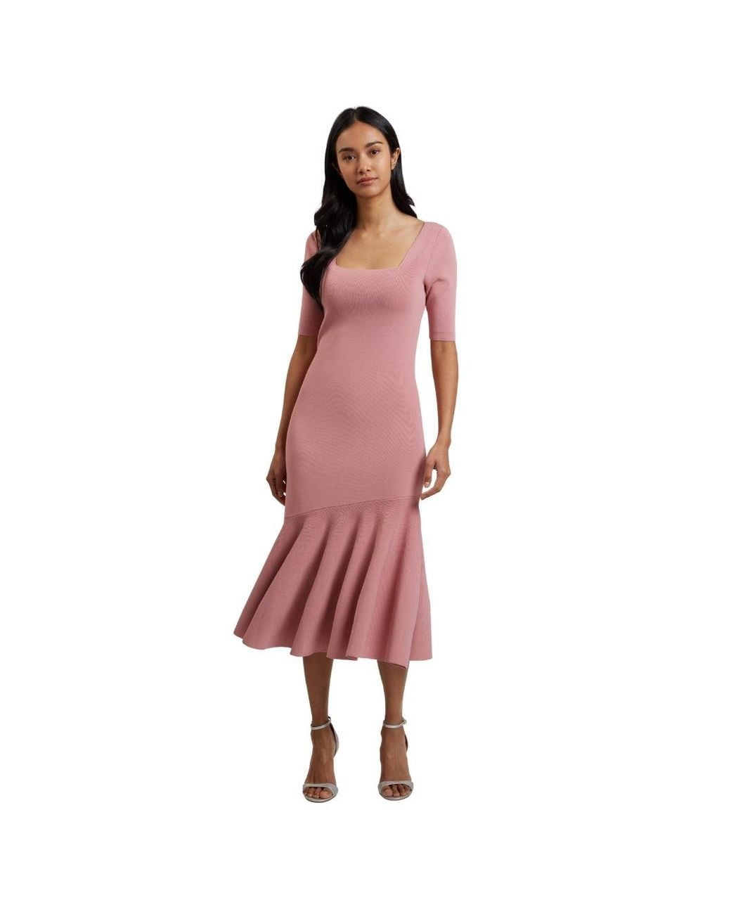 Ted Baker Pink Miyhaa Knitted Flippy Skirt Dress
