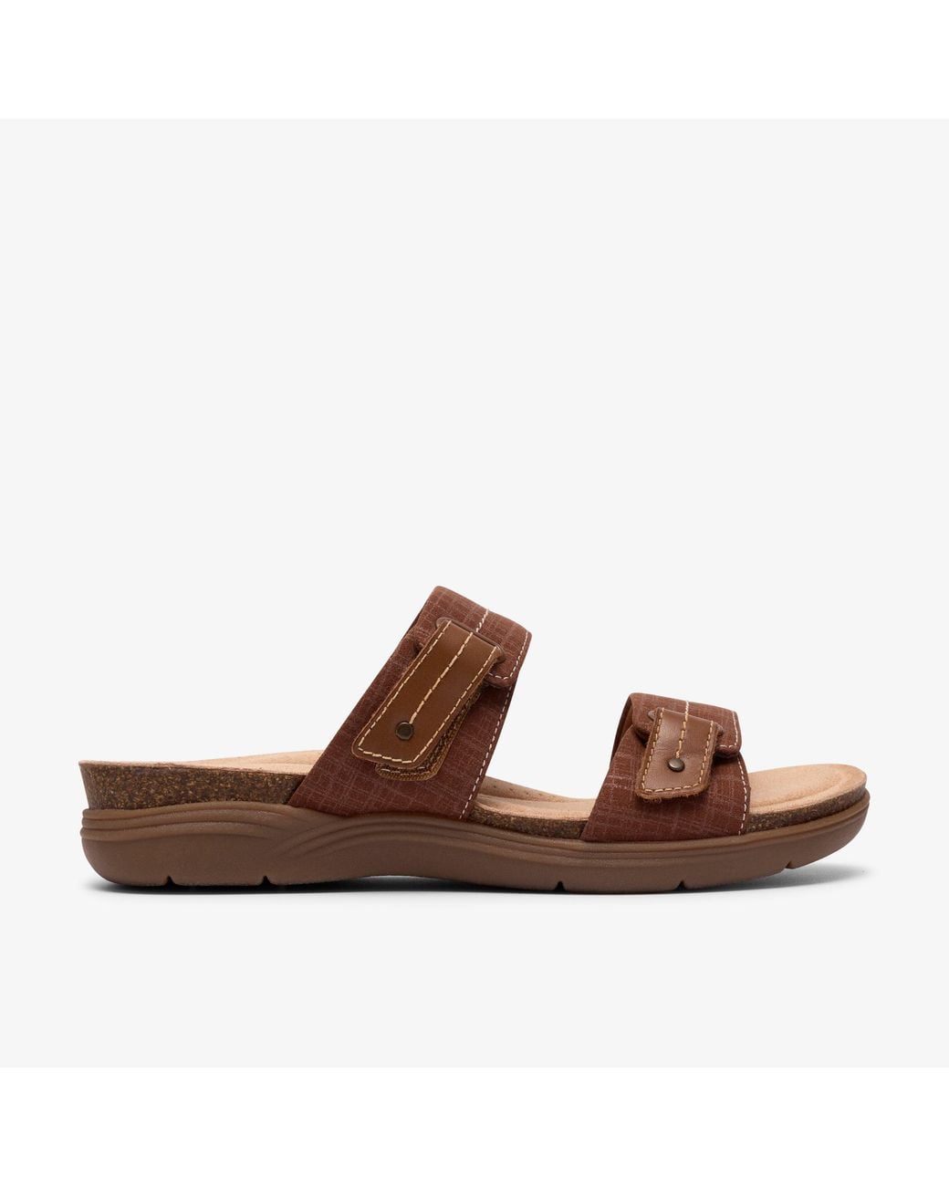 Clarks Brown April Dusk Dark Tan Int Sandals