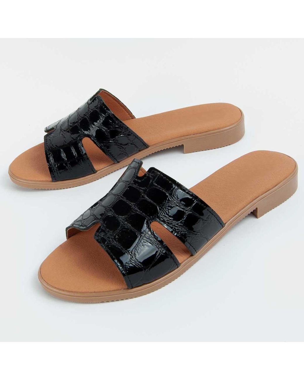 Purapiel Black Sandal Hacca3 Leather