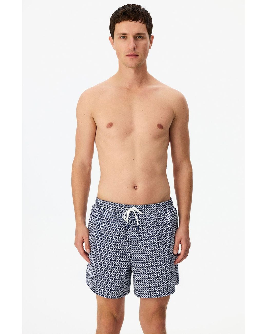 Penti Blue Countty Club Geometric Print Swim Shorts for men