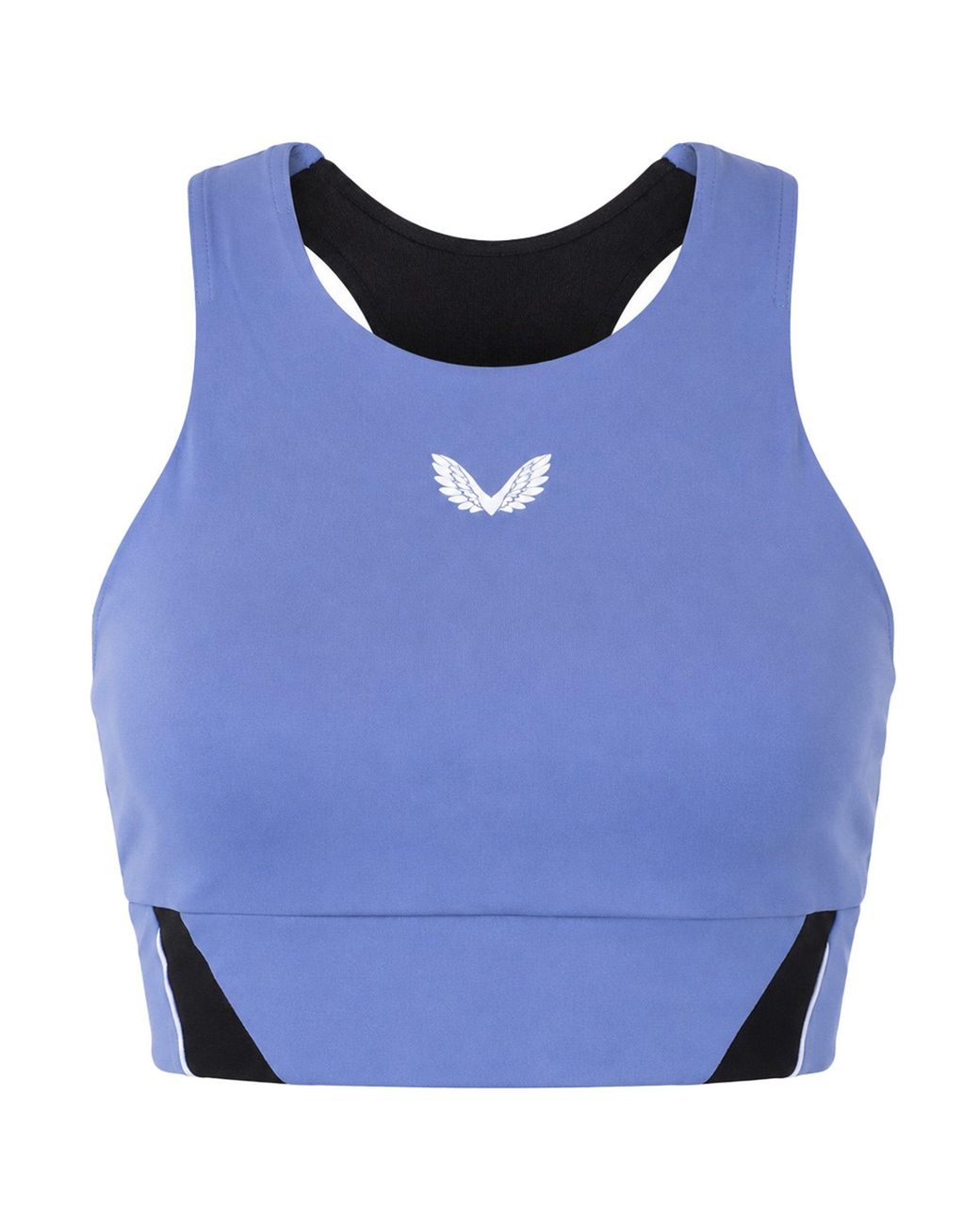 Castore Blue Aeromesh Longline Crop Sports Bra