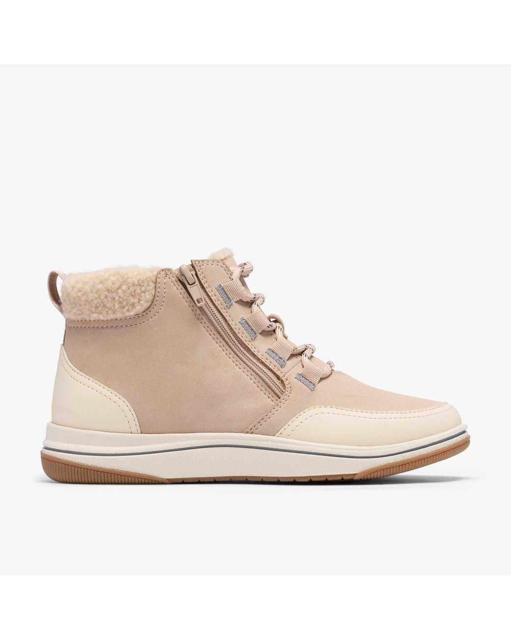 Clarks Natural Brinkley Moss Sand Boots