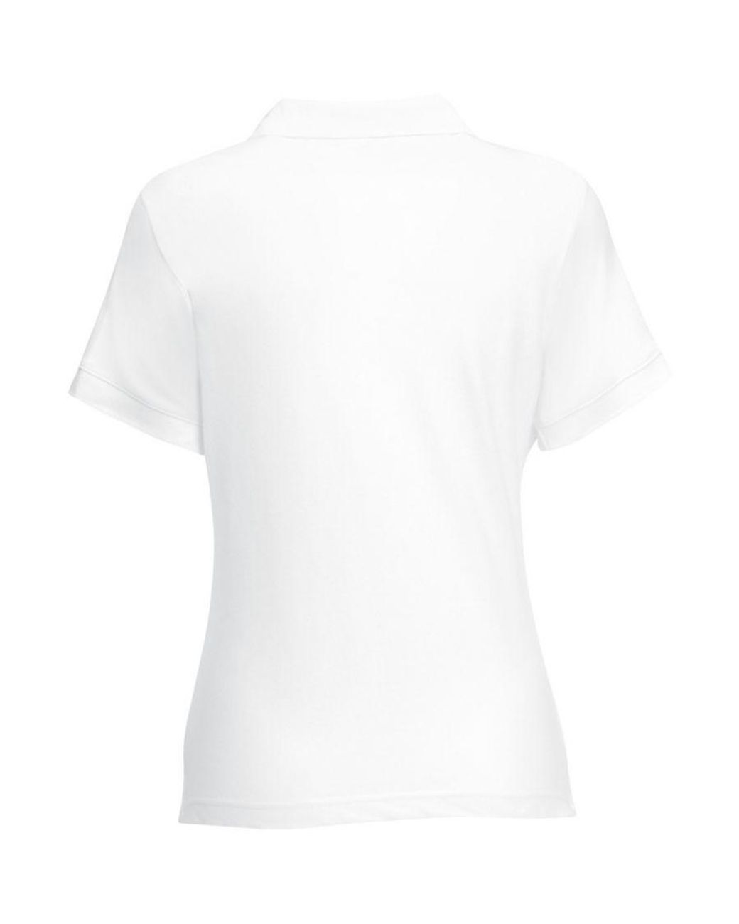 Fruit Of The Loom White Lady-Fit 65/35 Short Sleeve Polo Shirt