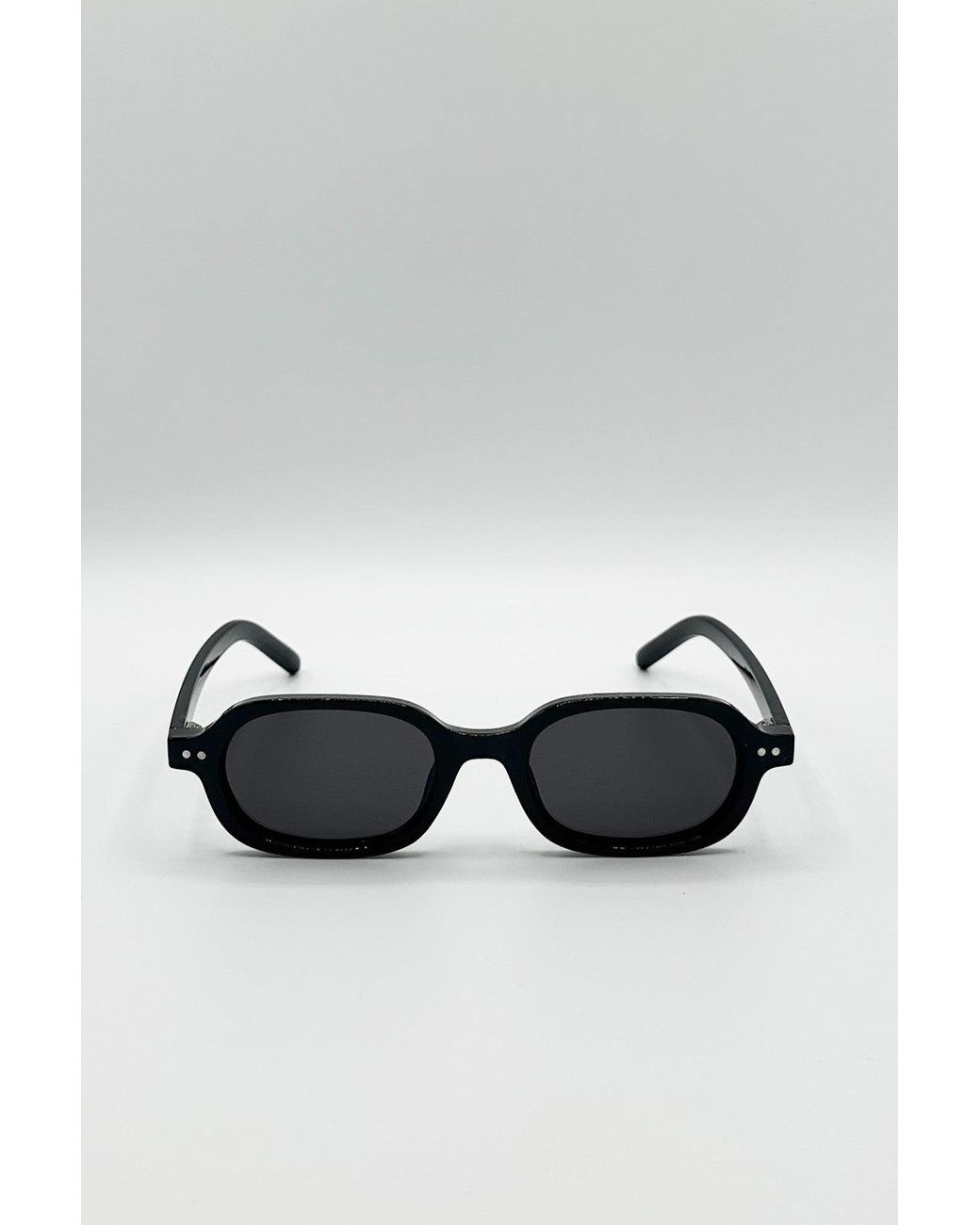 SVNX Brown Retro Rounded Square Sunglasses