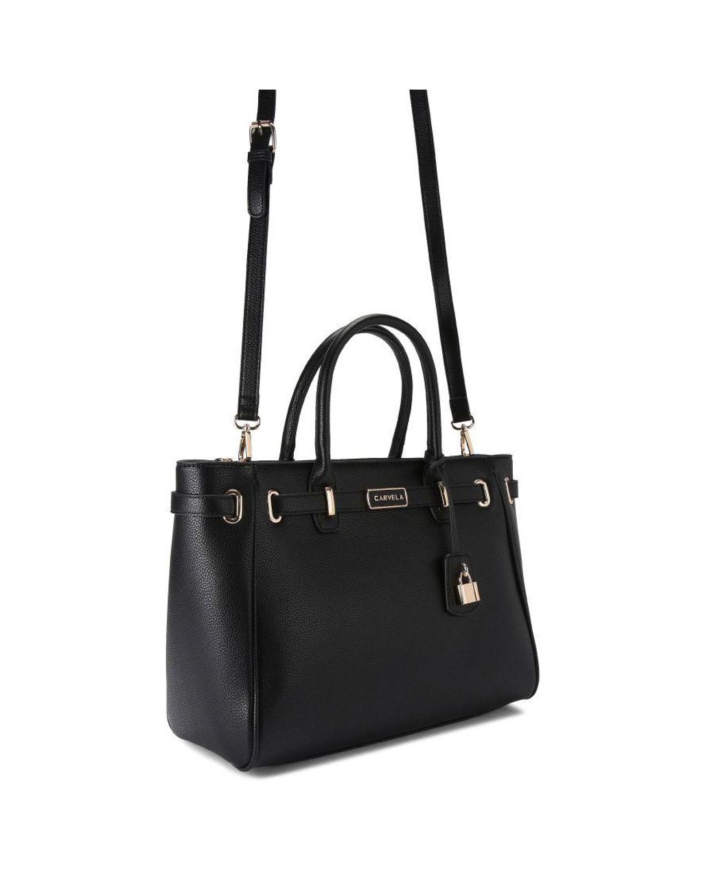 Carvela Kurt Geiger Black Belted Tote Bag