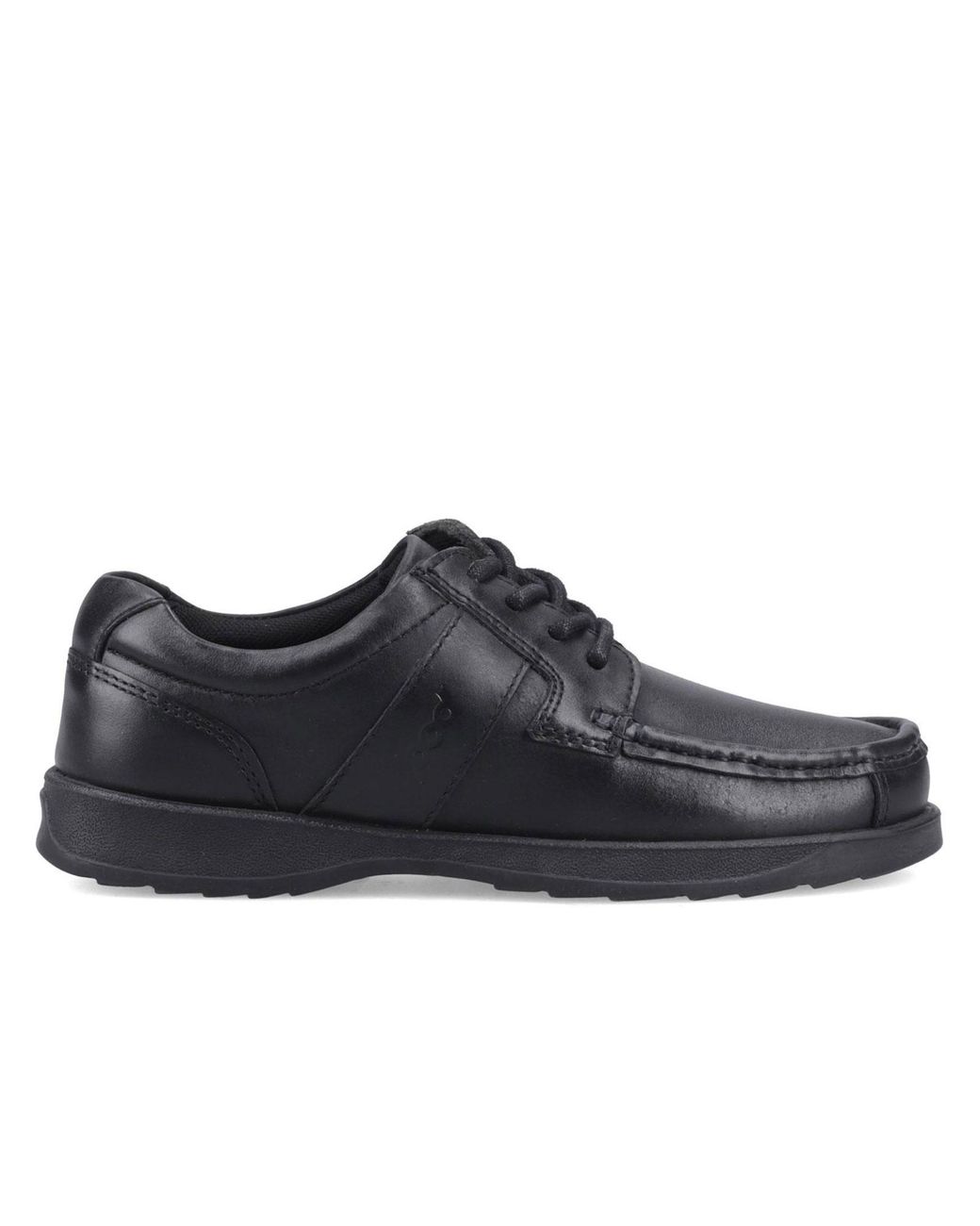 Pod Black Logan Leather Senior School Shoes for men