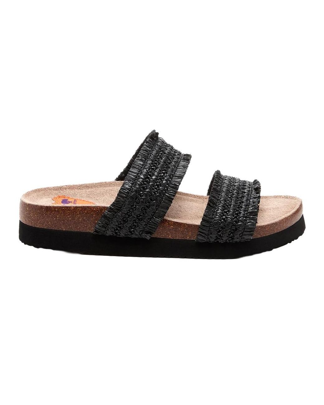 Rocket Dog Black Ladies Aruba Raffia Flip Flops