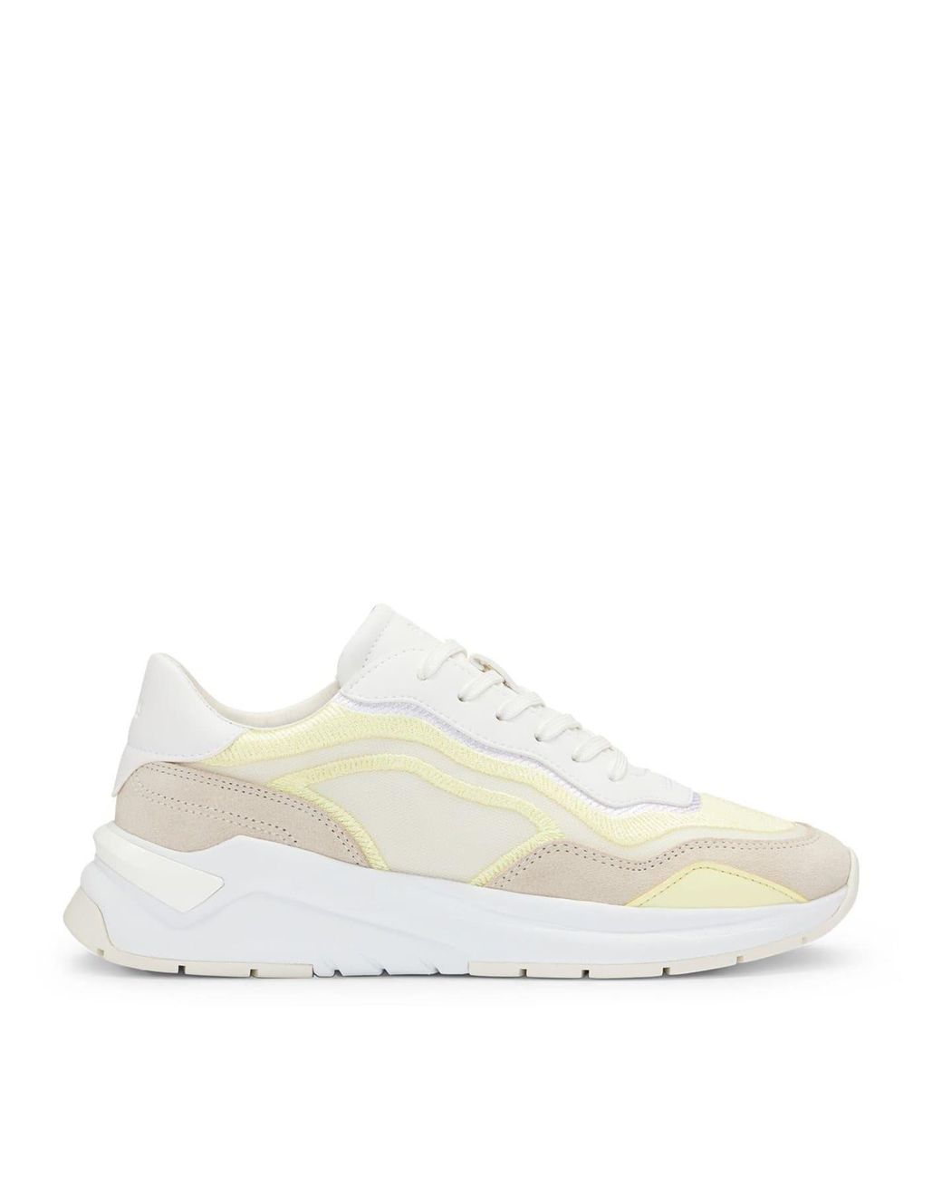Boss White Skylar Lace Up Chunky Trainers
