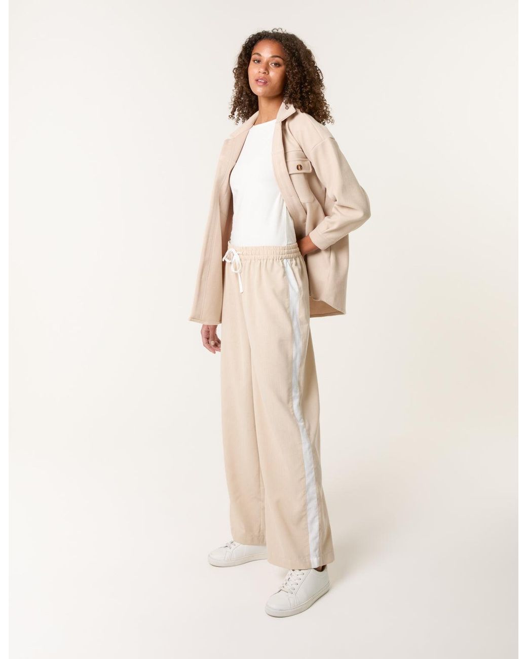 Blue Vanilla Natural Side Stripe Trouser