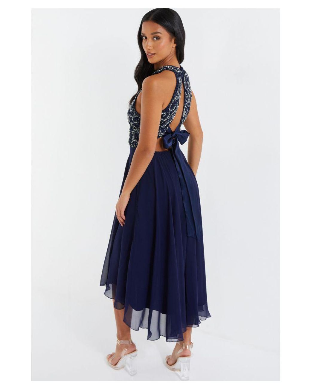 sundry ruched halter dress Shona Joy - La Lune Ruched Halter Maxi Dress - Espresso main image 0