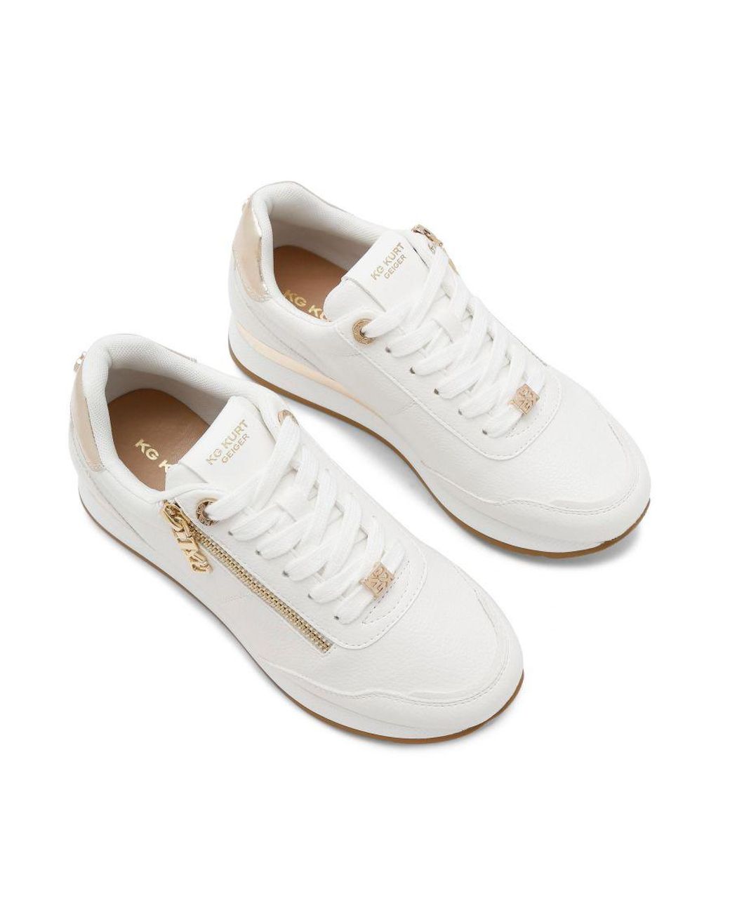 KG by Kurt Geiger White Textured Sneakers