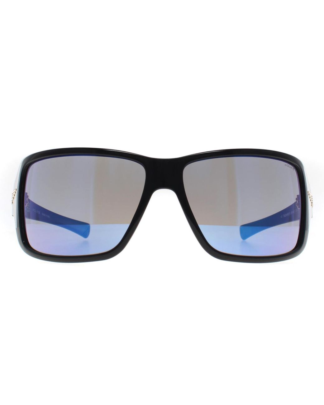Police Blue Square Shiny Smoke Mirror Spln37M Tailwind 5 for men