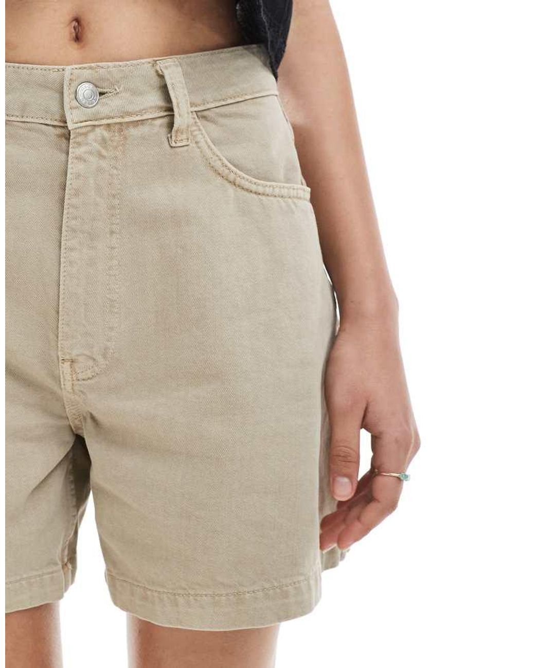 ASOS White Denim Longline A Line Short