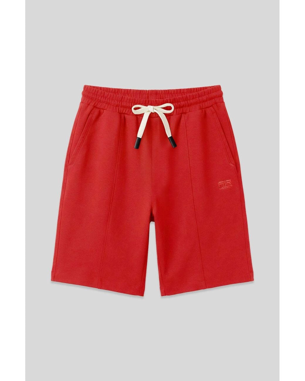 TOMMY LIFE Red Cotton-Blend Sweat Shorts for men