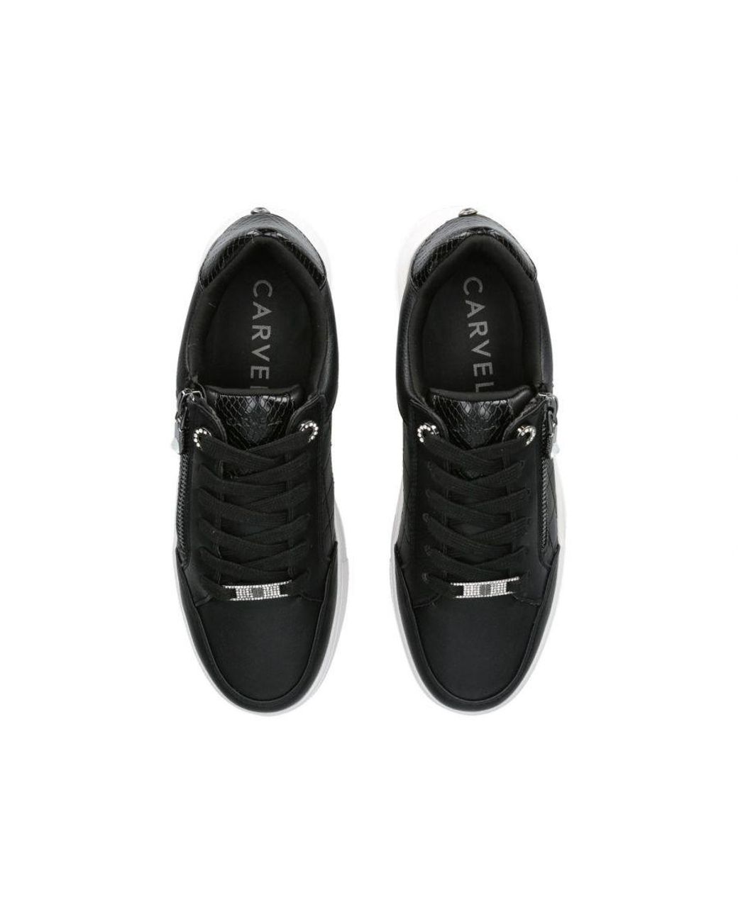 Carvela Kurt Geiger Black Jive Zip Sneakers