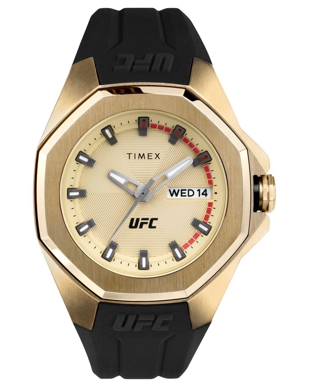 Timex Metallic Ufc Pro Watch Tw2V57100 Silicone for men