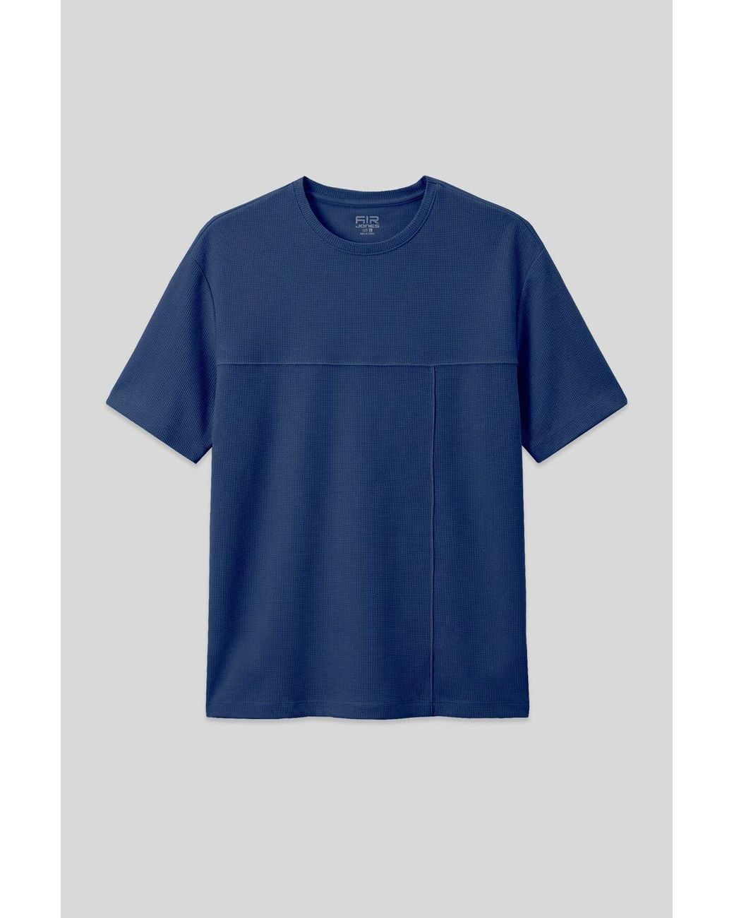 TOMMY LIFE Blue Oversized Jersey T-Shirt With Pocket for men