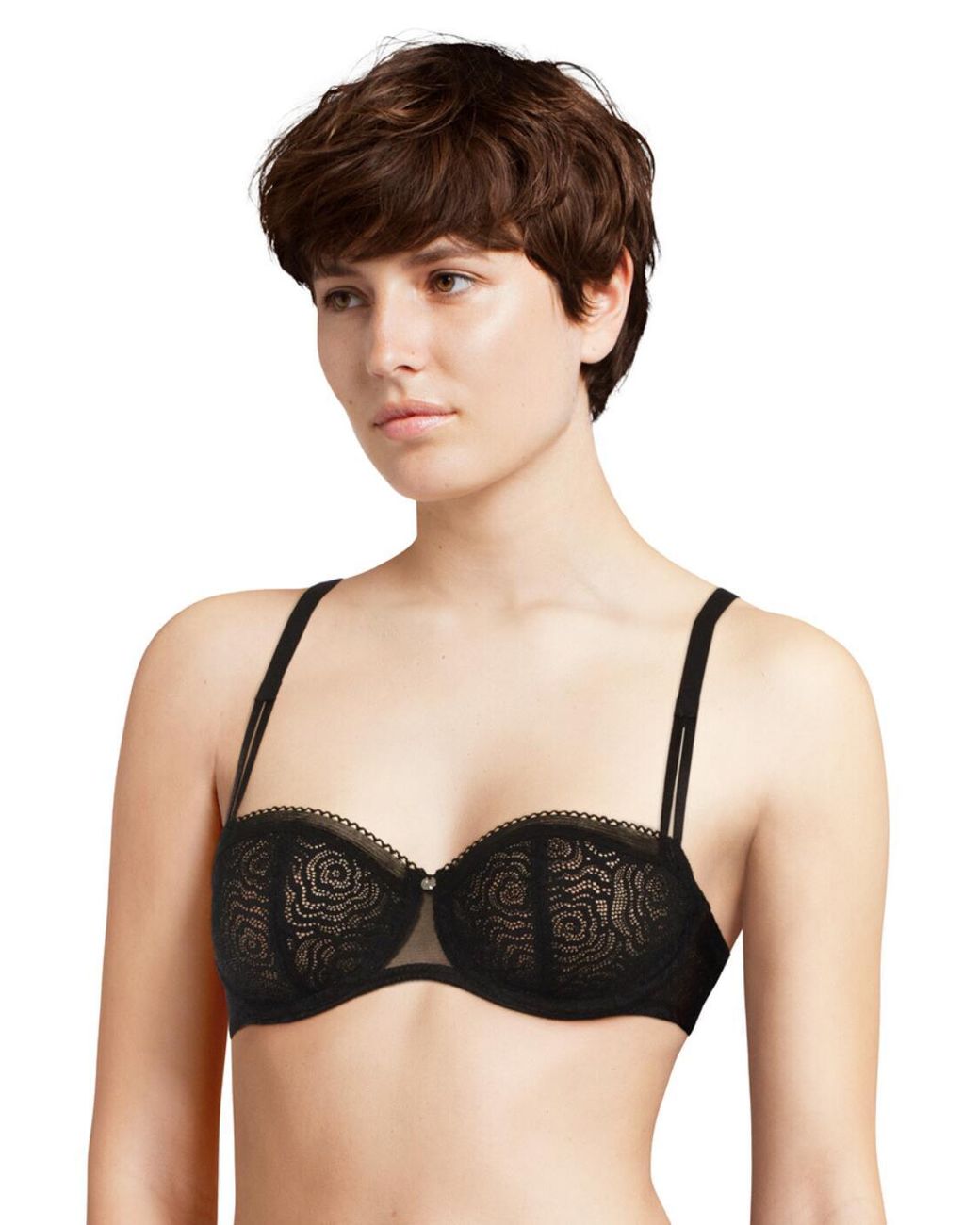 Chantelle Black C13B50 Jolie Half Cup Bra
