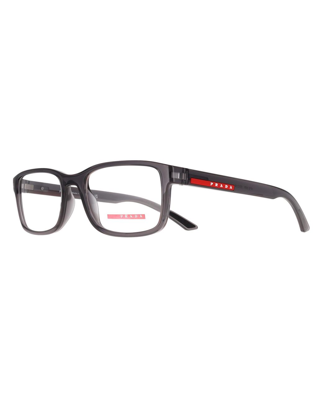 Prada Sport Brown Rectangular Transparent Ps06Rv for men
