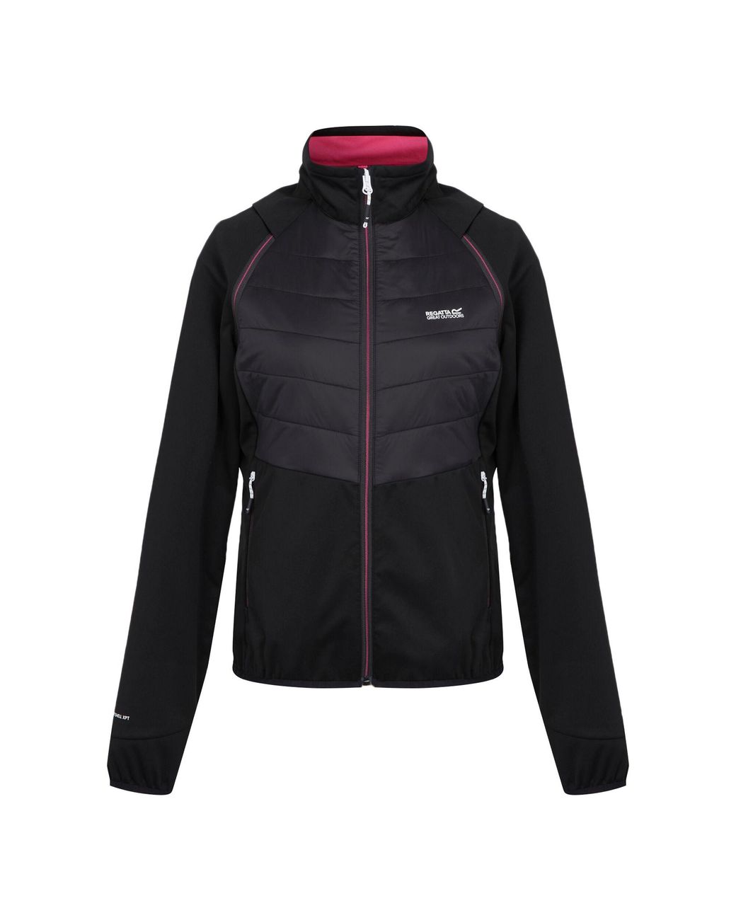 Regatta Black Ladies Steren Ii Hybrid Jacket /Flamingo)