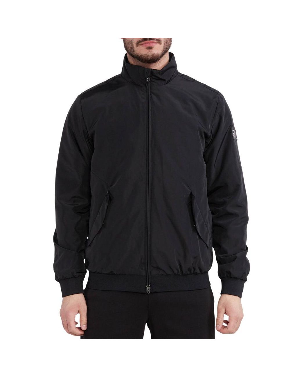 EA7 Black Patch Logo Jacket for men