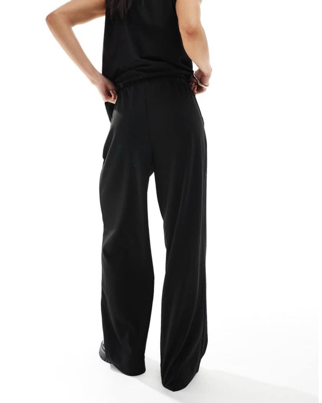Vero Moda Black Wide Leg Jersey Crepe Trouser Co-Ord